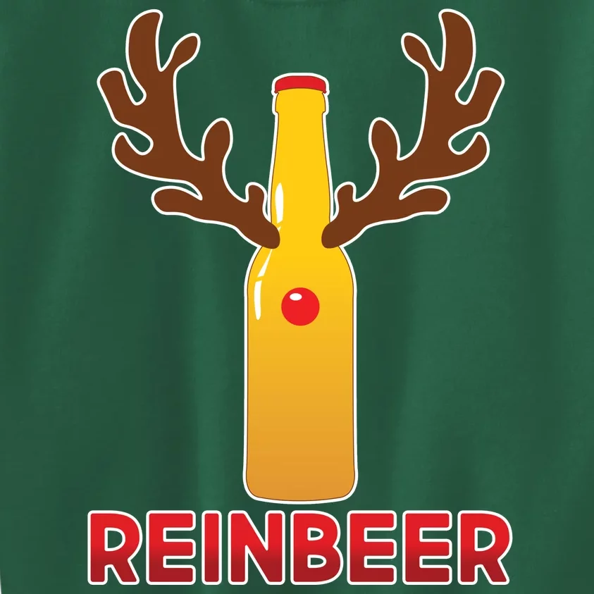 Reinbeer Funny Christmas Beer Reindeer Kids Sweatshirt