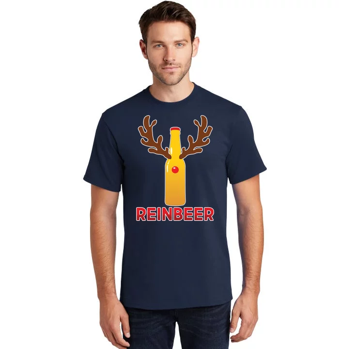 Reinbeer Funny Christmas Beer Reindeer Tall T-Shirt