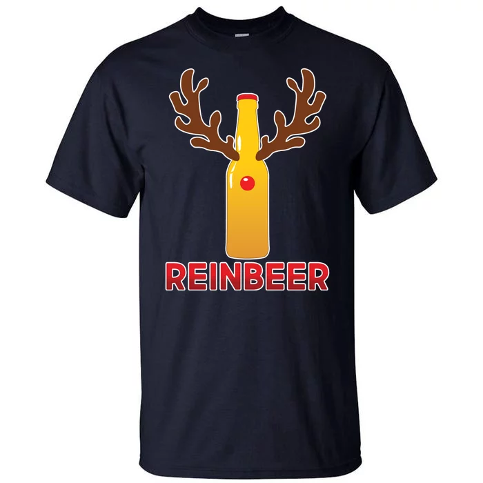 Reinbeer Funny Christmas Beer Reindeer Tall T-Shirt