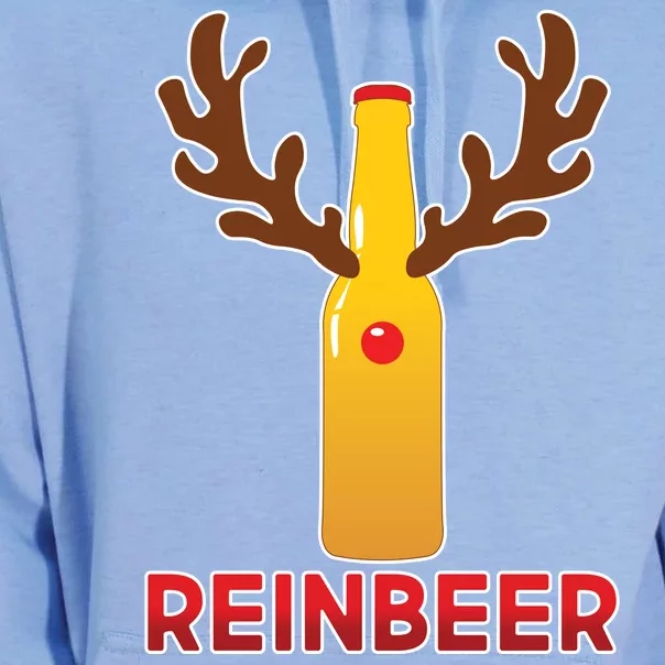 Reinbeer Funny Christmas Beer Reindeer Unisex Surf Hoodie