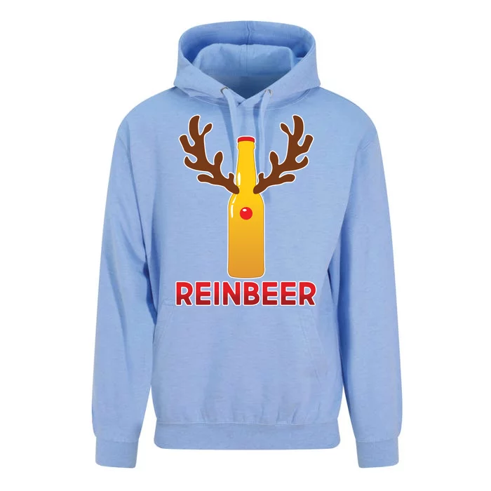 Reinbeer Funny Christmas Beer Reindeer Unisex Surf Hoodie