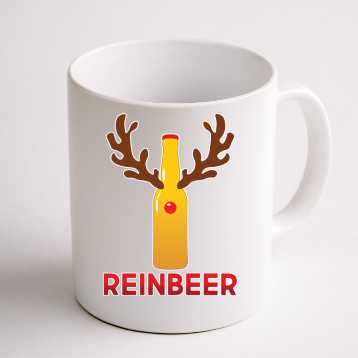 Reinbeer Funny Christmas Beer Reindeer Front & Back Coffee Mug