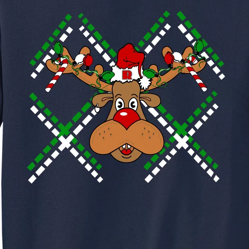 Reindeer Ugly Christmas Sweater Tall Sweatshirt