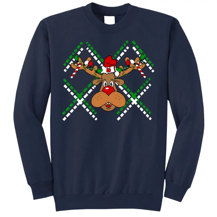 Reindeer Ugly Christmas Sweater Tall Sweatshirt