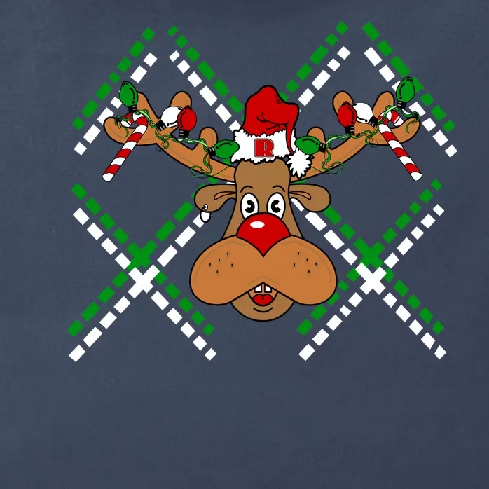 Reindeer Ugly Christmas Sweater Zip Tote Bag