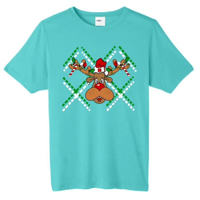 Reindeer Ugly Christmas Sweater ChromaSoft Performance T-Shirt