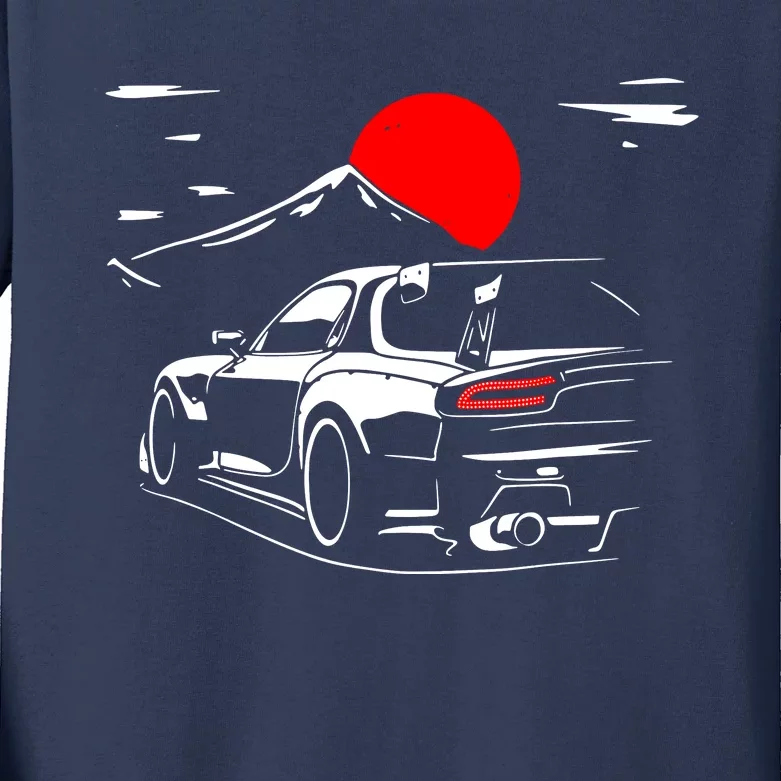 Rotary Engine Jdm Rc Car Meet Tuning Kids Long Sleeve Shirt