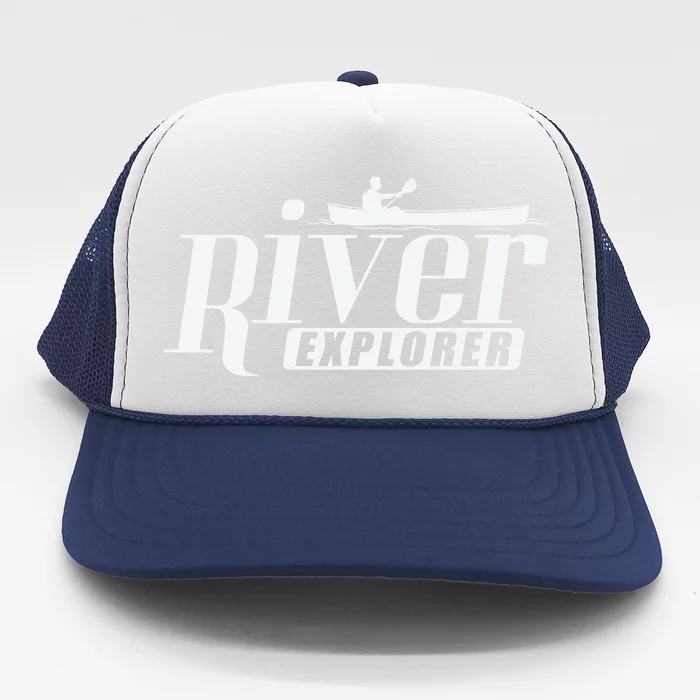 River Explorer Kayak Paddle Boat Canoeing Gift Trucker Hat