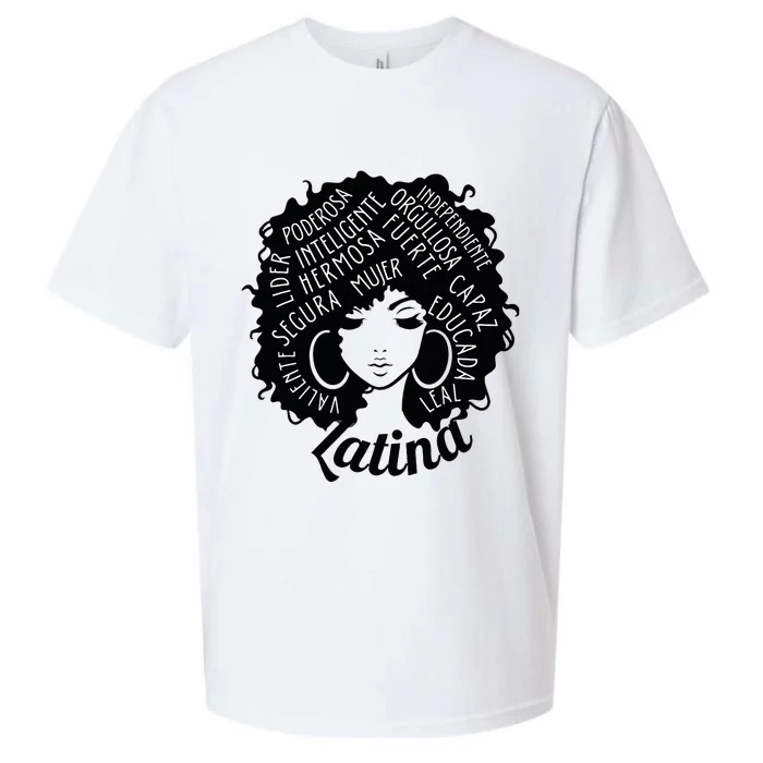 Reina Empowered Latina Poder Latina Pride Hispanic Heritage Sueded Cloud Jersey T-Shirt