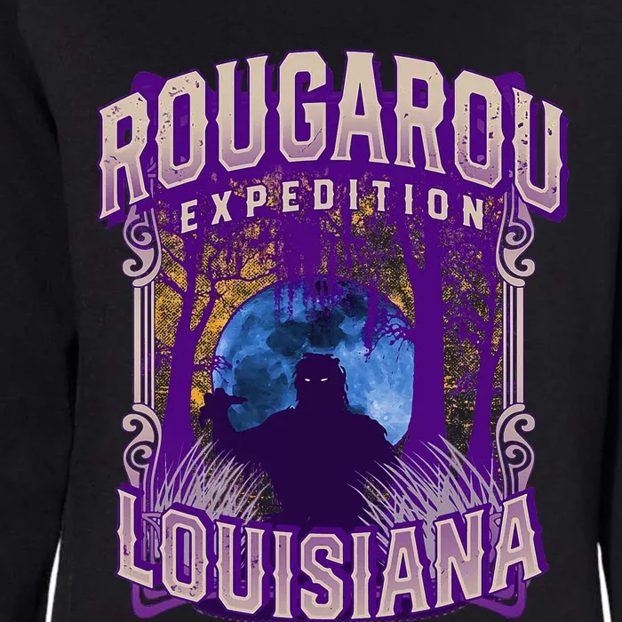 Rougarou Expedition Louisiana Swamp Monster Werewolf Legend Womens California Wash Sweatshirt