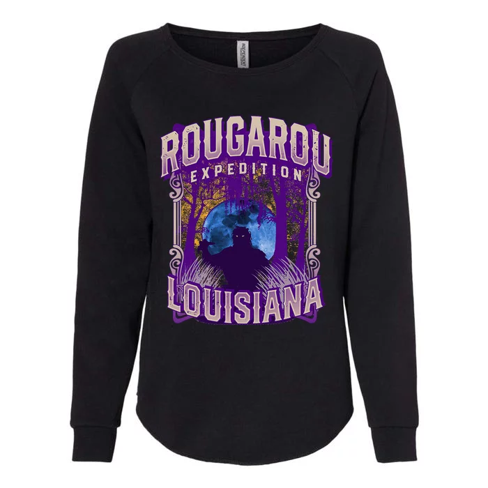 Rougarou Expedition Louisiana Swamp Monster Werewolf Legend Womens California Wash Sweatshirt