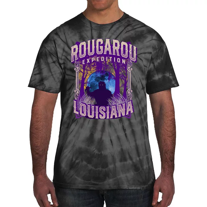 Rougarou Expedition Louisiana Swamp Monster Werewolf Legend Tie-Dye T-Shirt