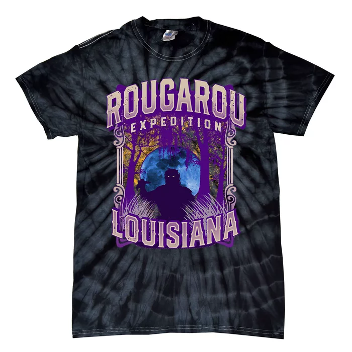 Rougarou Expedition Louisiana Swamp Monster Werewolf Legend Tie-Dye T-Shirt