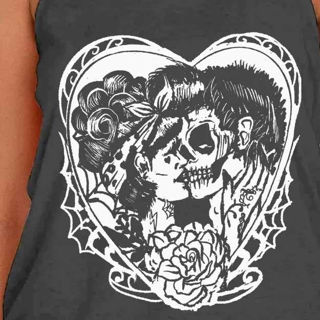 Rockabilly Eternal Love Psychobilly Greaser Style Women's Knotted Racerback Tank