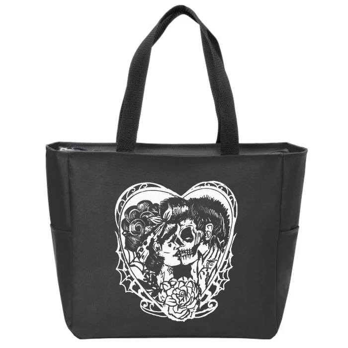 Rockabilly Eternal Love Psychobilly Greaser Style Zip Tote Bag