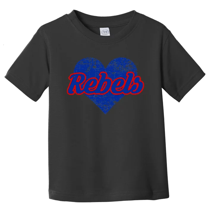 Robert E Lee Rebels Over Heart Toddler T-Shirt