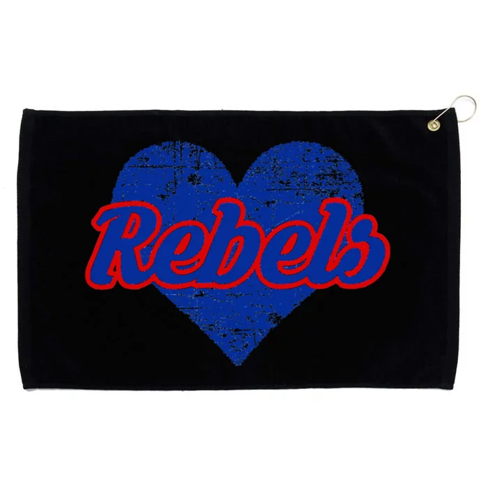 Robert E Lee Rebels Over Heart Grommeted Golf Towel