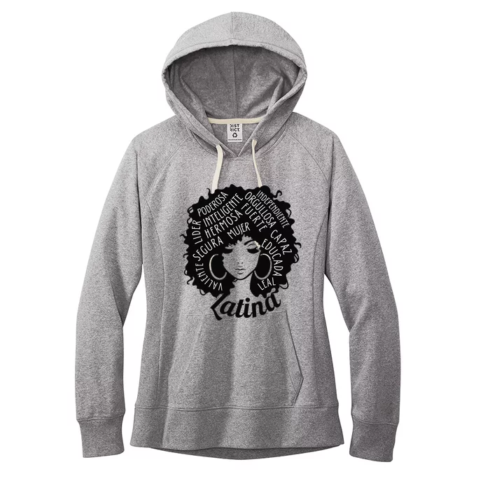 Reina Empowered Latina Poder Latina Pride Hispanic Heritage Women's Fleece Hoodie