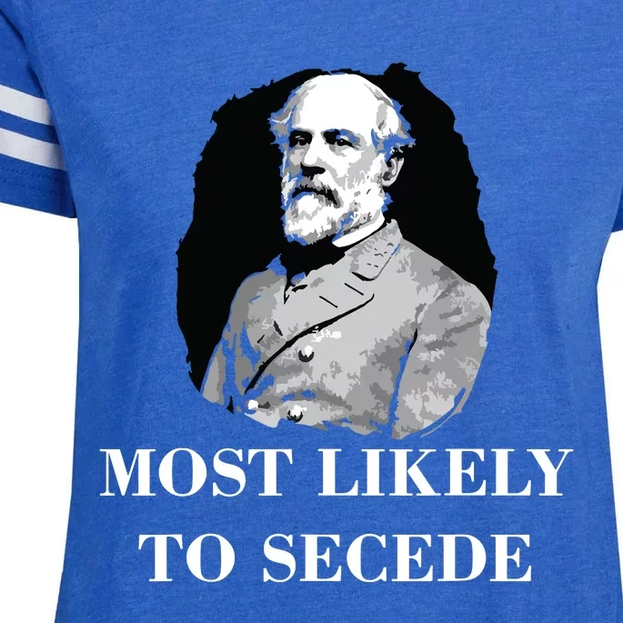 Robert E Lee Most Likely To Secede Civil War Enza Ladies Jersey Football T-Shirt