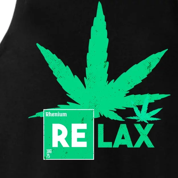 Relax Hemp Leaf Medical Marijuana Ladies Tri-Blend Wicking Tank