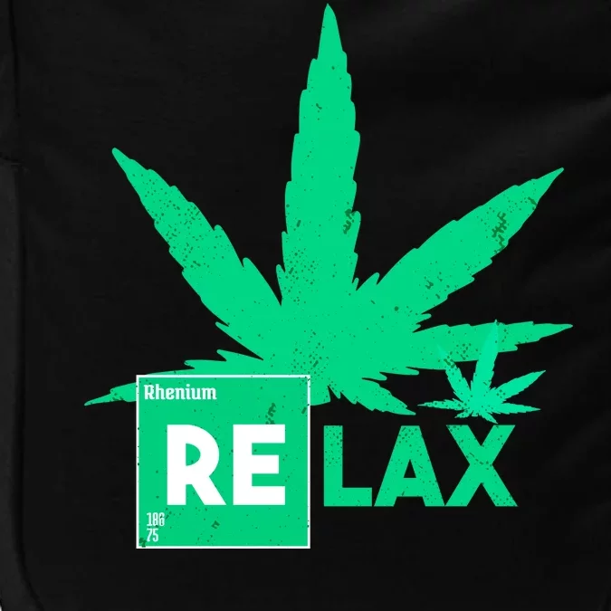 Relax Hemp Leaf Medical Marijuana Impact Tech Backpack