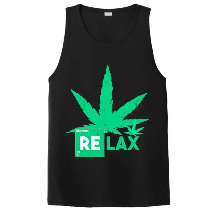 Relax Hemp Leaf Medical Marijuana Performance Tank