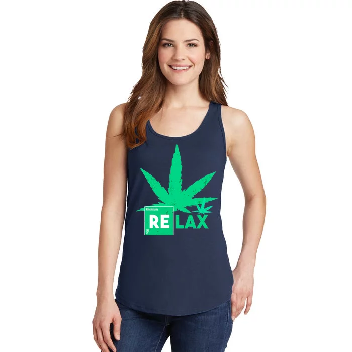 Relax Hemp Leaf Medical Marijuana Ladies Essential Tank