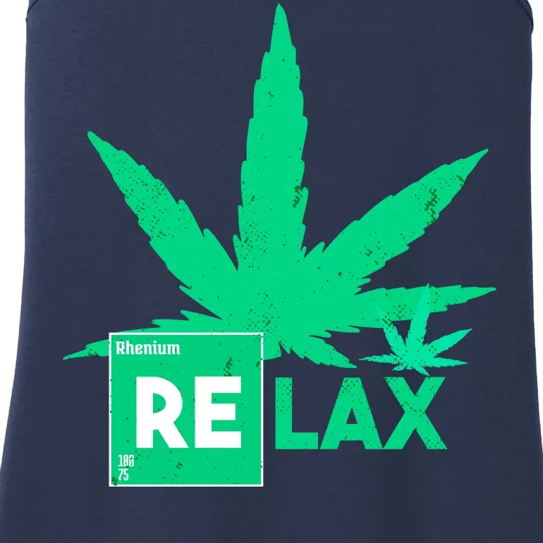 Relax Hemp Leaf Medical Marijuana Ladies Essential Tank