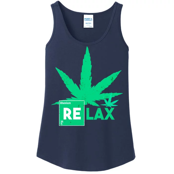 Relax Hemp Leaf Medical Marijuana Ladies Essential Tank