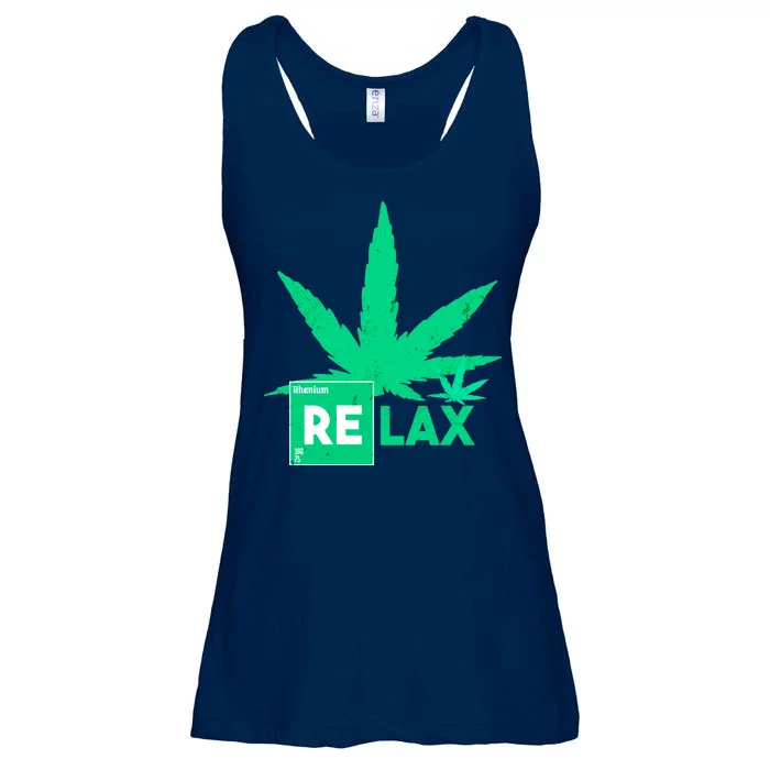 Relax Hemp Leaf Medical Marijuana Ladies Essential Flowy Tank