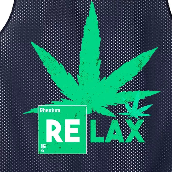 Relax Hemp Leaf Medical Marijuana Mesh Reversible Basketball Jersey Tank