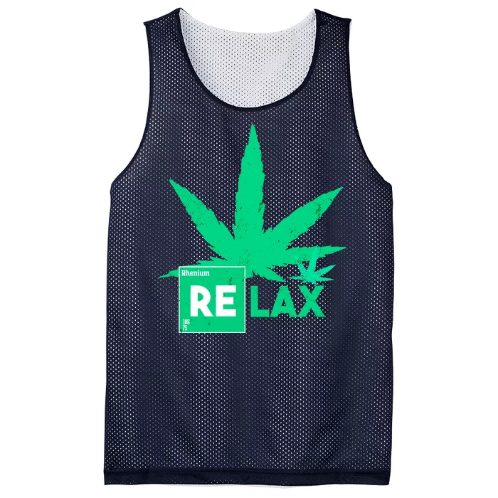 Relax Hemp Leaf Medical Marijuana Mesh Reversible Basketball Jersey Tank