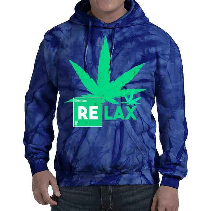 Relax Hemp Leaf Medical Marijuana Tie Dye Hoodie