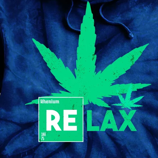 Relax Hemp Leaf Medical Marijuana Tie Dye Hoodie