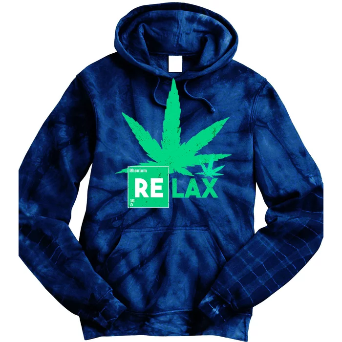 Relax Hemp Leaf Medical Marijuana Tie Dye Hoodie