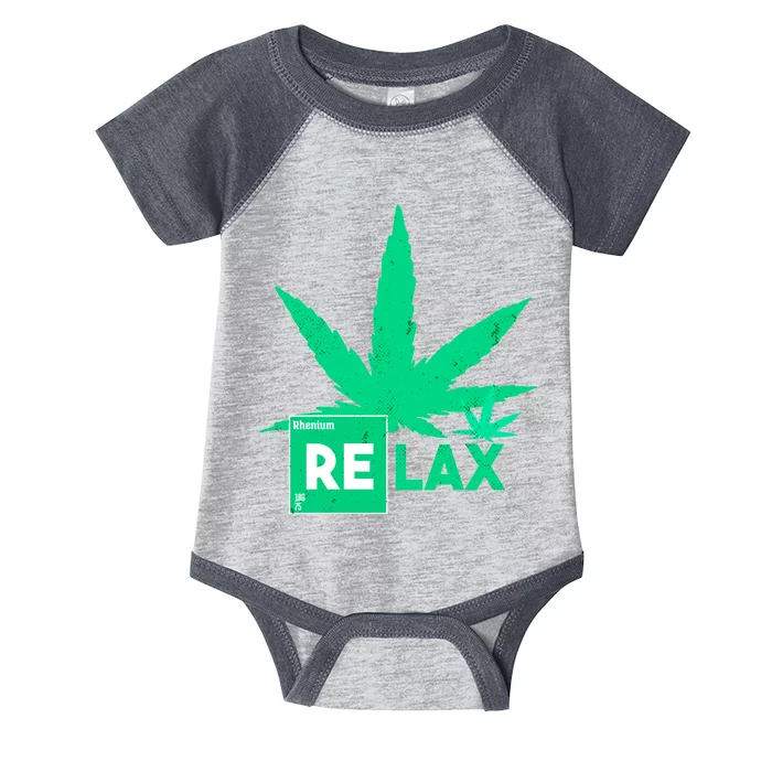 Relax Hemp Leaf Medical Marijuana Infant Baby Jersey Bodysuit