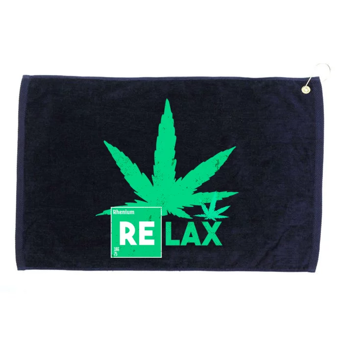 Relax Hemp Leaf Medical Marijuana Grommeted Golf Towel