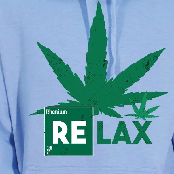 Relax Hemp Leaf Medical Marijuana Unisex Surf Hoodie