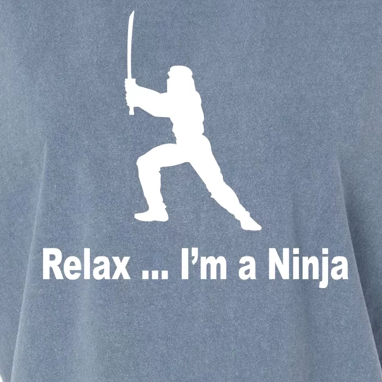 Relax I'm A Ninja Garment-Dyed Women's Muscle Tee