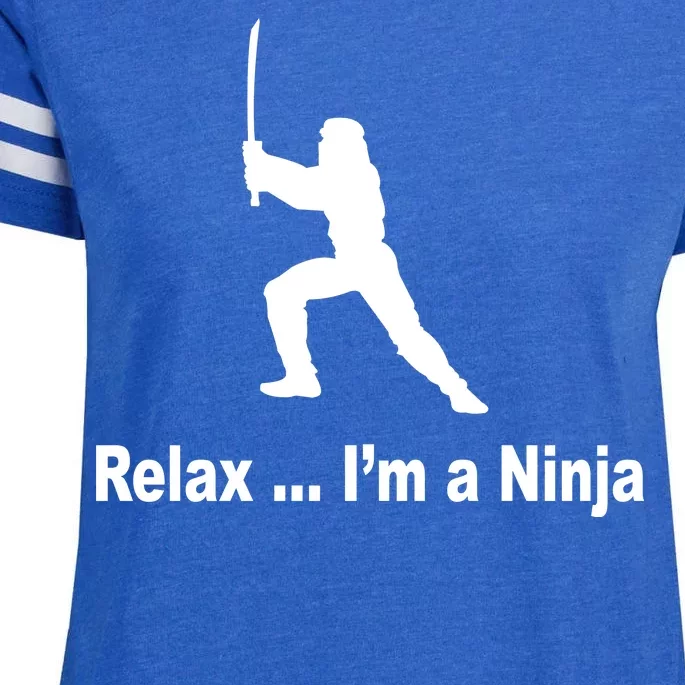 Relax I'm A Ninja Enza Ladies Jersey Football T-Shirt