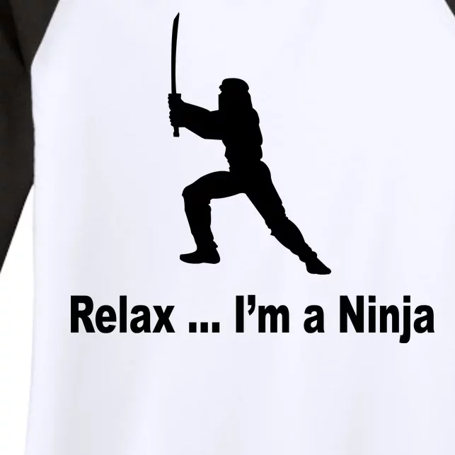 Relax I'm A Ninja Women's Tri-Blend 3/4-Sleeve Raglan Shirt