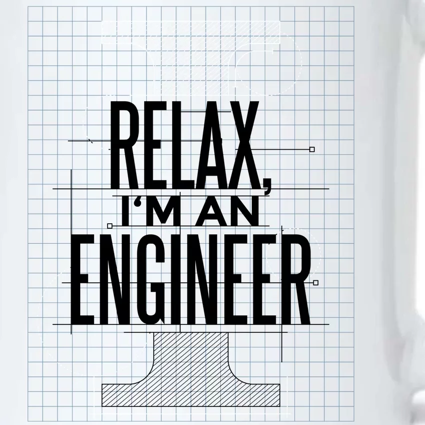 Relax I'm An Engineer Black Color Changing Mug