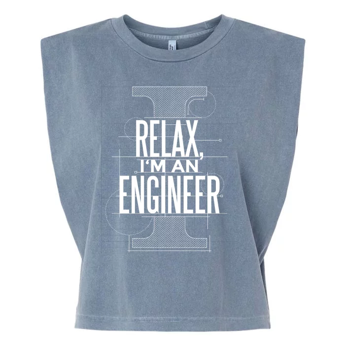 Relax I'm An Engineer Garment-Dyed Women's Muscle Tee