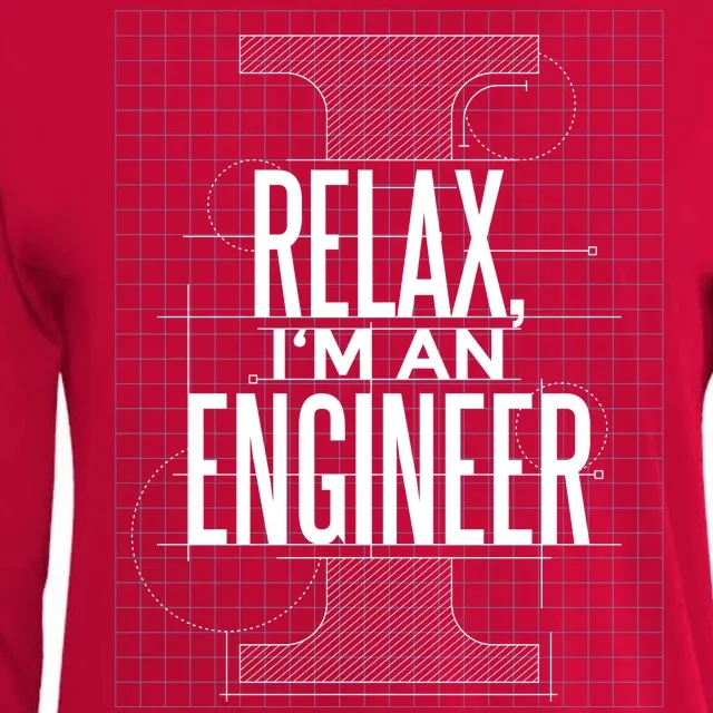 Relax I'm An Engineer Womens Cotton Relaxed Long Sleeve T-Shirt