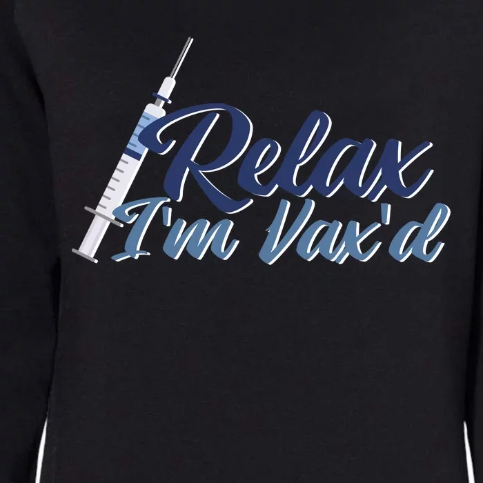 Relax I'm Vax'd Womens California Wash Sweatshirt