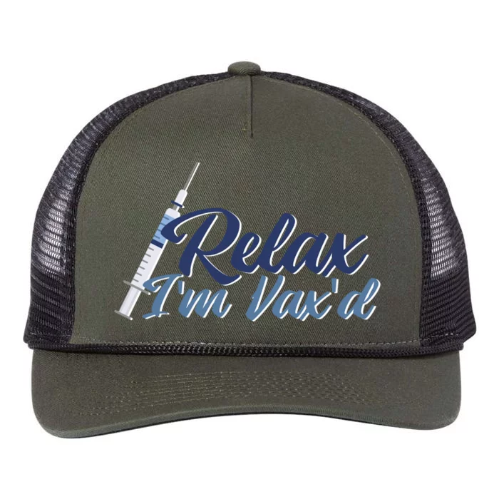 Relax I'm Vax'd Retro Rope Trucker Hat Cap