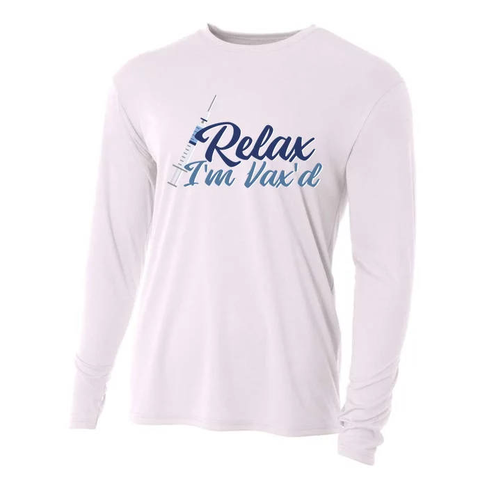 Relax I'm Vax'd Cooling Performance Long Sleeve Crew