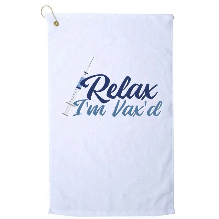 Relax I'm Vax'd Platinum Collection Golf Towel