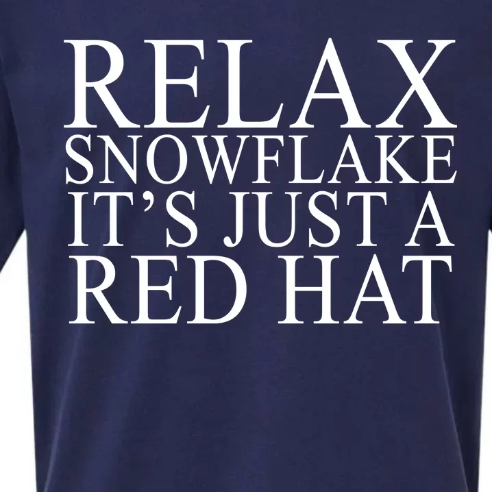 Relax It's Just A Red Hat Pro MAGA Trump 2020 Sueded Cloud Jersey T-Shirt