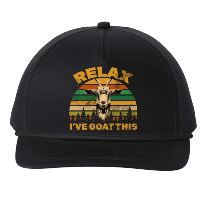 Relax I've Goat This Snapback Five-Panel Rope Hat